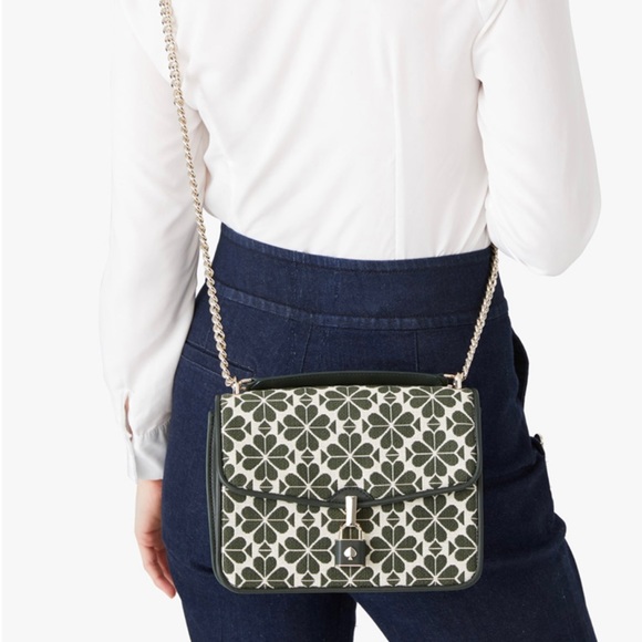 kate spade Handbags - Kate Spade SIGNATURE SPADE FLOWER JAQUARD GREEN MULTI
